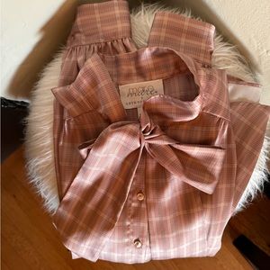 Mare x Anthropologie: Tie Neck Blouse